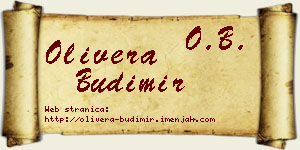 Olivera Budimir vizit kartica